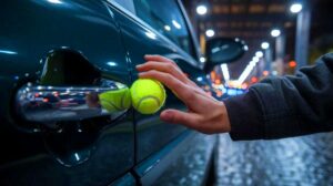 vous avez enfermé vos clés dans la voiture? une méthode simple avec une balle de tennis pourrait vous aider