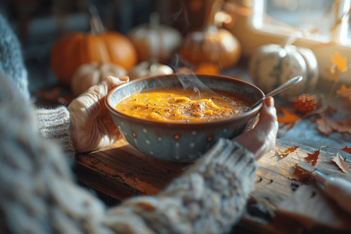 Commencez votre semaine avec une savoureuse soupe au potiron : simple, rapide et pleine de saveurs