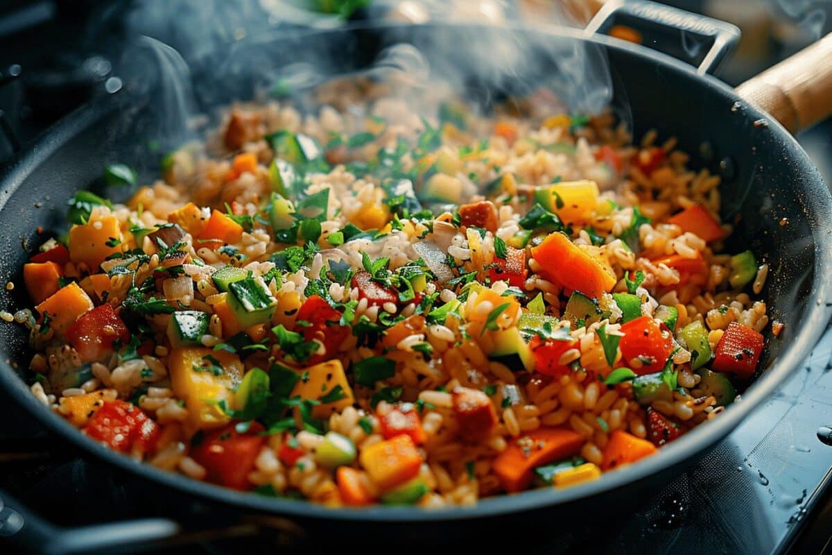 Conseils pratiques pour une poêlée de riz aux légumes parfaite selon Cyril Lignac