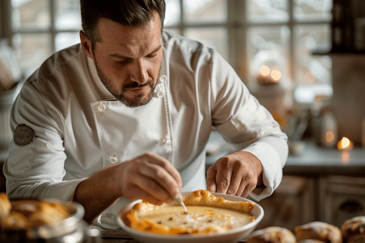 Les astuces de Cyril Lignac pour créer une soupe feuilletée inspirée de VGE, une expérience culinaire unique