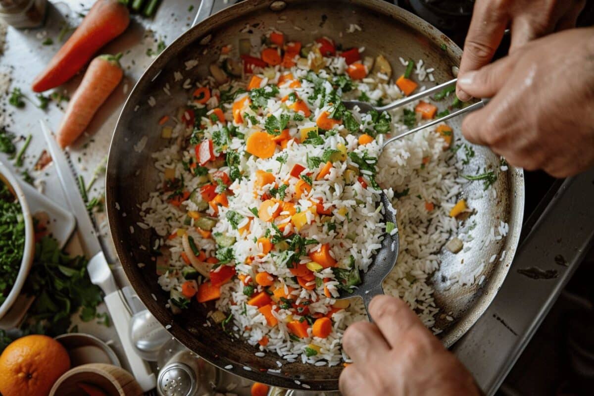 Les recommandations de Cyril Lignac pour une poêlée de riz aux légumes savoureuse et colorée