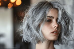 Le frayed bob : la révolution capillaire pour les cheveux gris ce printemps-été 2025